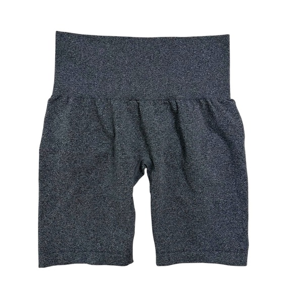 NVGTN Biker Shorts Size Small Black Speckled Seamless High Waisted Compressive - Picture 3 of 5